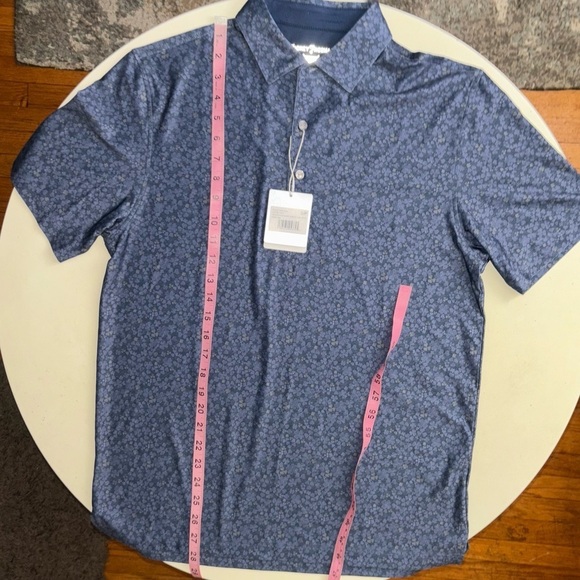Hickey Freeman Men’s Performance Golf Polo Blue Clover Print Size Small New - Picture 3 of 8